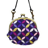 ガマ口 小銭入れ 金彩モダン七宝（紫）